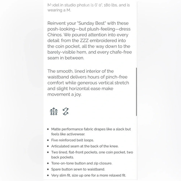 Zyia Men's Black Office Chinos NWT - Picture 8 of 12